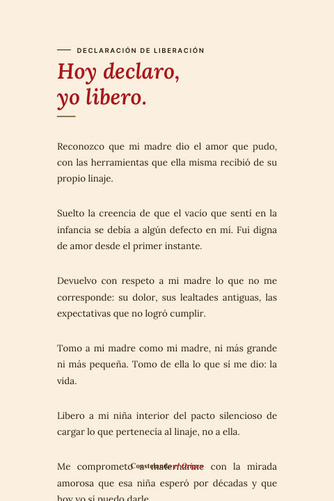 Vista previa: Declaración de liberación