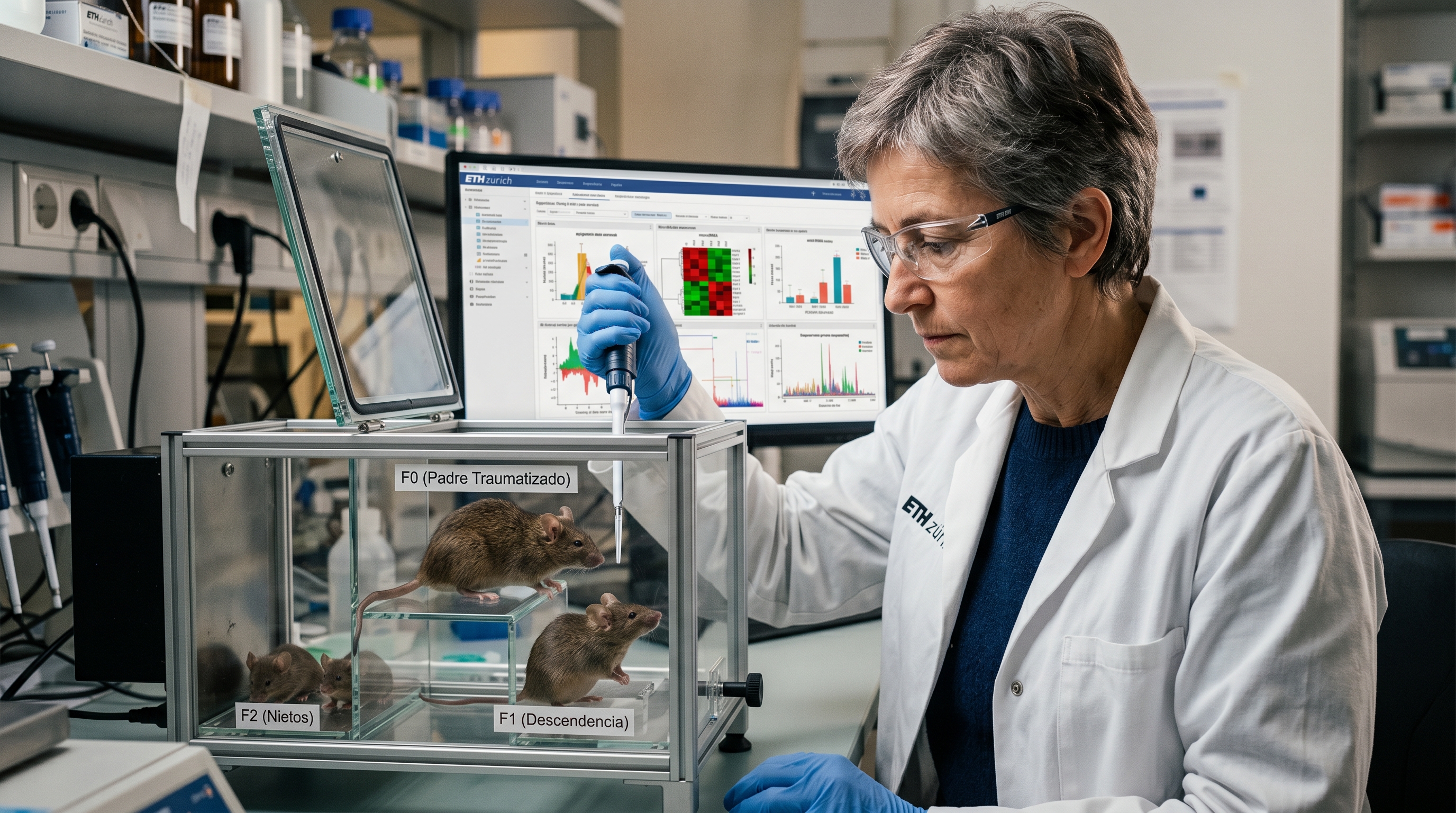 Isabelle Mansuy — herencia transgeneracional del estrés en ratones